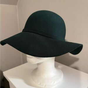 Garbo style wool floppy hat